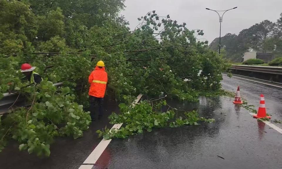 雨中值守不松懈，筑牢公路安全防线