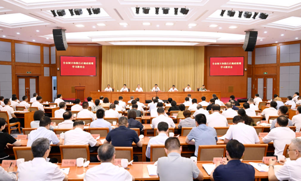 全市树立和践行正确政绩观学习教育会，秀洲作交流发言！